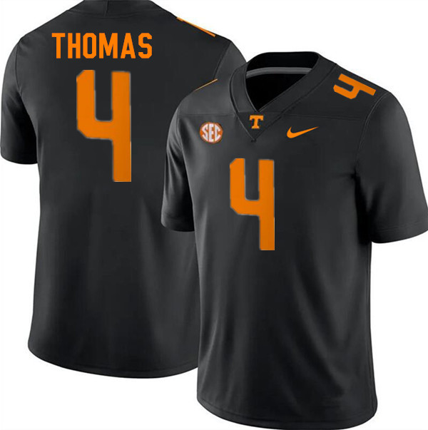 Men #4 Jourdan Thomas Tennessee Volunteers College Football Jerseys Stitched-Black